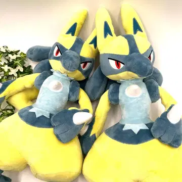 포켓몬스터 메챠모후굿토 봉제 인형 옐로우 컬러 루카리오 2세트
