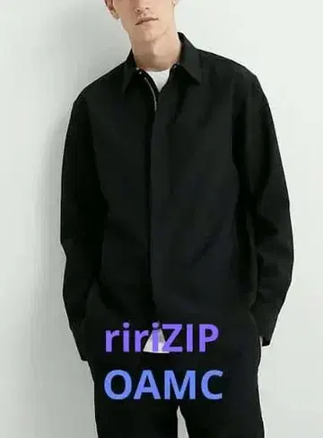 새상품급! oamc 이안 셔츠 블랙 ian shirt M riri 지퍼