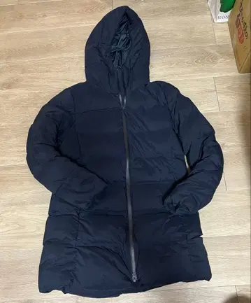 UNIQLO 네이비 후드 부착 다운 자켓 M