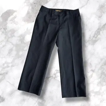 [ Ballsey ] 크롭 세미 와이드 팬츠 울 캐시미어 블랙 M 일본제