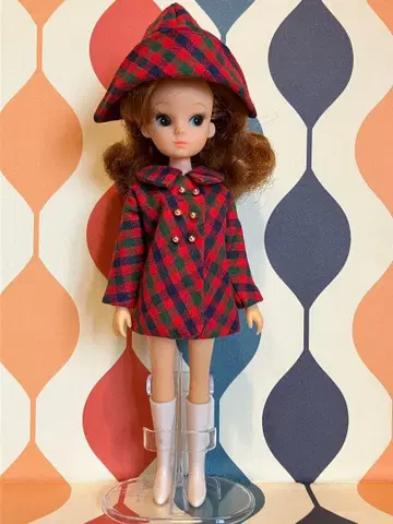 초대 리카짱 사이즈 핸드메이드 코트 & 모자 세트