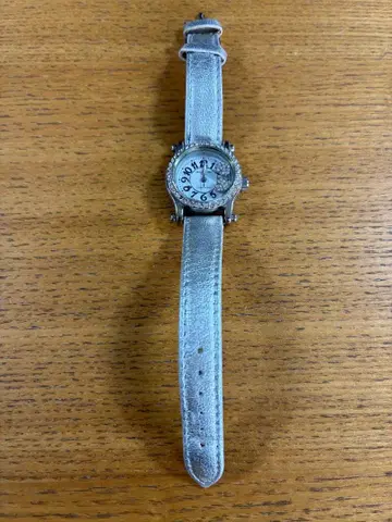 실버 가죽 손목시계 쿼츠