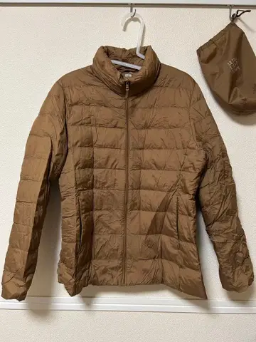 브라운 다운 자켓 M 수납 봉투 포함