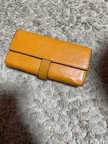 ZENNY 오렌지 가죽 장지갑