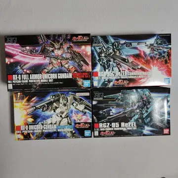 미조립 HG 유니콘 계열 4체 묶음 판매 건담 프라모델