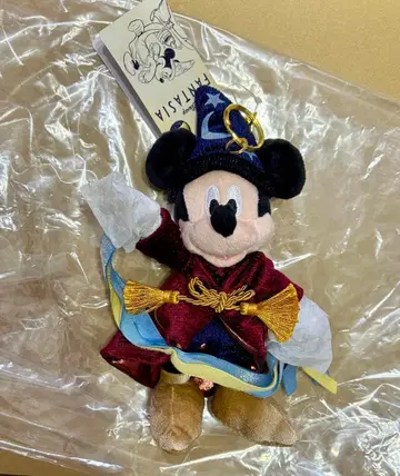 판타지아 봉제 인형 키링 키체인 미키 빗자루