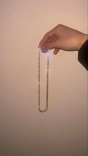 골드 테니스 목걸이 모이사나이트 50cm 4mm avalanche