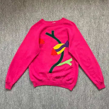 90s Hanes 헤인즈 USA제 아트 패턴 맨투맨 M