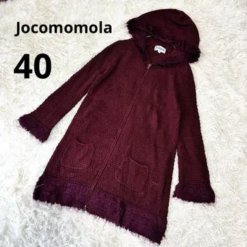 호코모모라 프린지 니트 코트 후드 집업 40