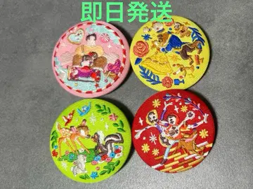 디즈니 비스킷2 자수 캔뱃지 4개 세트