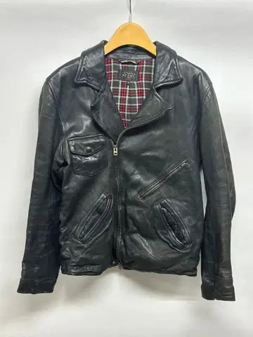 BEAMS 블랙 가죽 라이더 자켓 M 사이즈