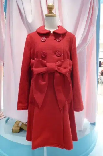 MILK 로즈마리 코트 빨간색 리본 코트