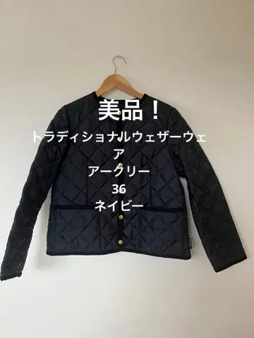 트래디셔널 웨더웨어 퀼팅 자켓 아클리 36 다크 네이비