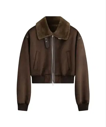 MUSINSA 크롭 넥 버클 스웨이드 점퍼 무스탕