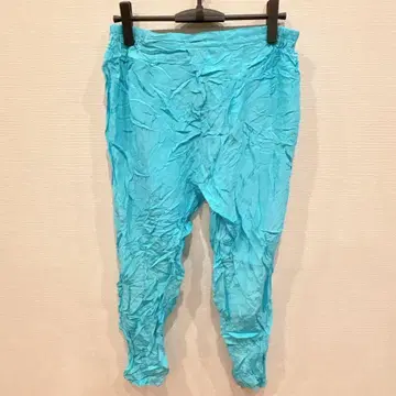 새상품급 스카이블루 나일론 팬츠 허리밴딩 남성용 여성용 프리 사이즈