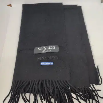 EB59-6 니나리치 캐시미어 100% 머플러 블랙 150cm