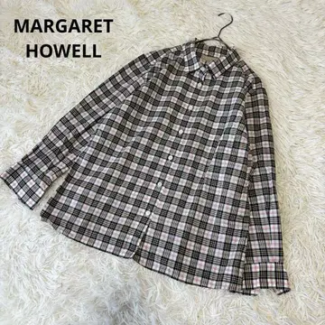 마가렛호웰 체크 무늬 코튼 셔츠 일본제 사이즈 III