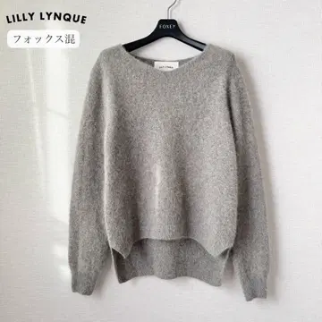 컨디션 최상 릴리린 폭스 울 V넥 니트 풀오버 스웨터