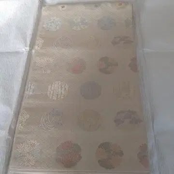 세이베이 후쿠로 오비 크림색 꽃무늬