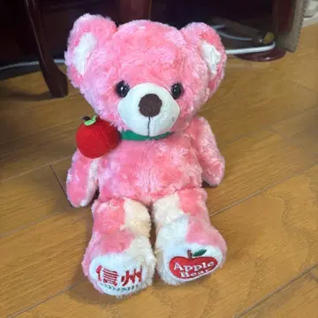 곰 봉제 인형 핑크 신슈 한정판