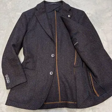 새상품급 딸리아또레 캐시미어 헤링본 테일러드 자켓 실크 2B