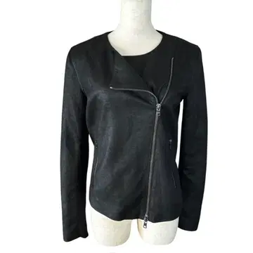 아르마니 익스체인지 라이더 자켓 스웨이드 터치 XS 블랙