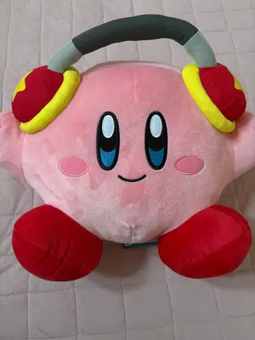 [택 포함 새상품] 커비 헤드폰 포함 봉제 인형