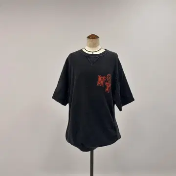 Champion NY 로고 자수 반팔 T셔츠 다크 그레이