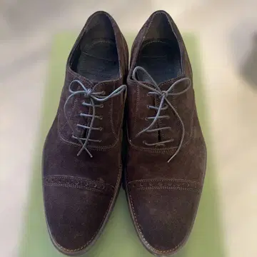 SHETLAND 다크 브라운 스웨이드 드레스 슈즈 43