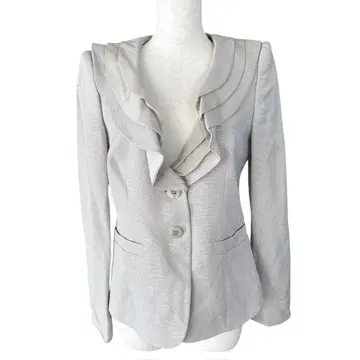 아르마니 콜레치오니 프릴 자켓 40 새상품급 파워 숄더