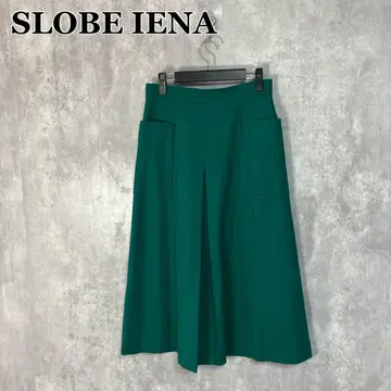 SLOBE IENA Super100 워셔블 플라노 A라인 스커트