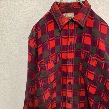 champion 밴드 포함 플란넬 셔츠 XL 60s