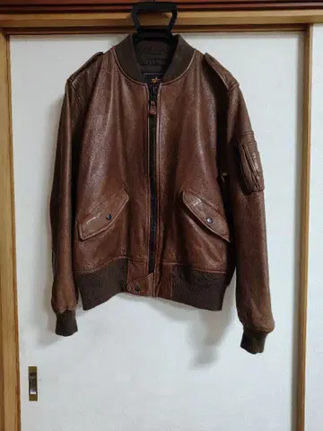 ALPHA INDUSTRIES MA-1 플라이트 자켓 가죽 M 사이즈