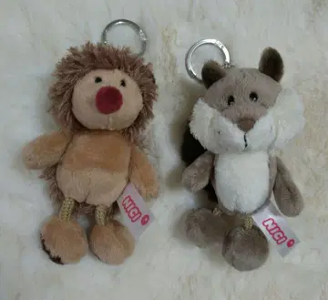 NICI 키링 [ 고슴도치 다람쥐 ] 2개 세트