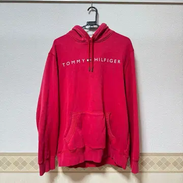 TOMMY HILFIGER 레드 후드티 XL 사이즈