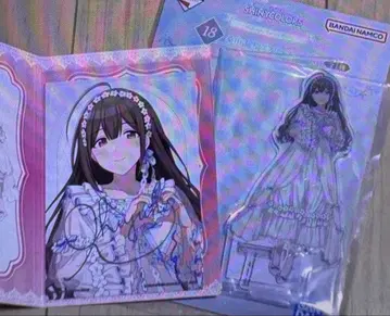 제일복권 아이돌마스터 샤이니 컬러즈 쿠와야마 아크릴 스탠드 & 안내장