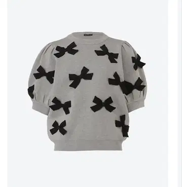 TSURU By MARIKO OIKAWA 반팔 니트 Letta 그레이