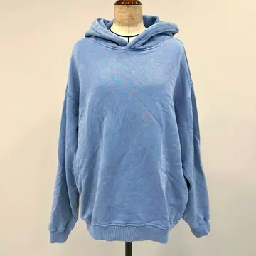 ZARA 데미지 라이트 블루 후드티 L 사이즈