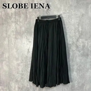 SLOBE IENA 타프타 와셔 플리츠 스커트