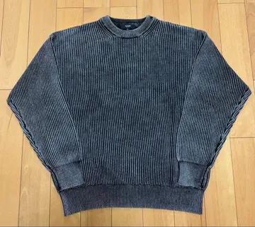 BEAMS HEART 스트라이프 니트 스웨터 S 그레이