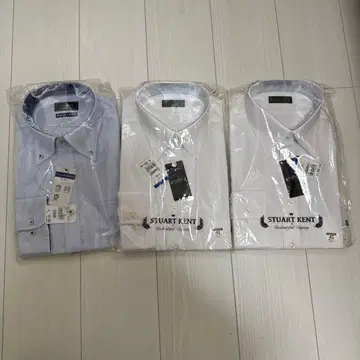 미사용 남성용 와이셔츠 3장 세트