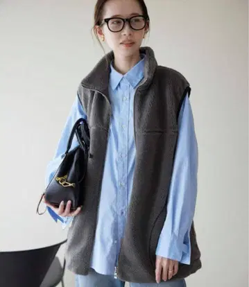 SLOBE IENA 보아 스탠드 베스트 그레이