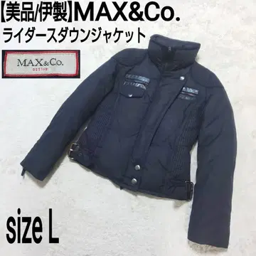 [ 새상품급/이태리제 ] MAX&Co. 라이더 다운 자켓 블루종 블랙