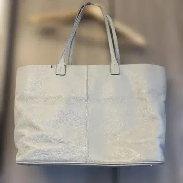 라이트 그레이 가죽 토트백
