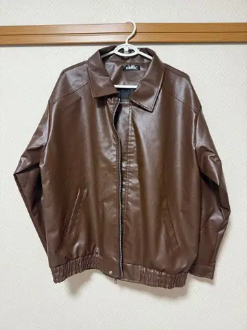 브라운 합성 피혁 자켓 L 사이즈 상당