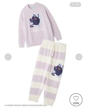 젤라피케 베비모코 풀오버 & 롱 팬츠 세트 드라키 드래곤 퀘스트