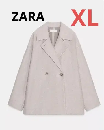 ZARA 소프트 더블 브레스트 코트 XL