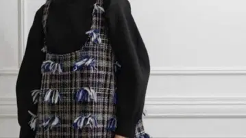 새상품 린카블 프린지 트위드 원피스