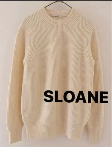SLOANE 아이보리 리브 스웨터