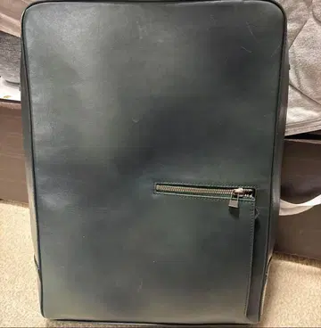 마더하우스의 다크 그린 가죽 백팩 라지